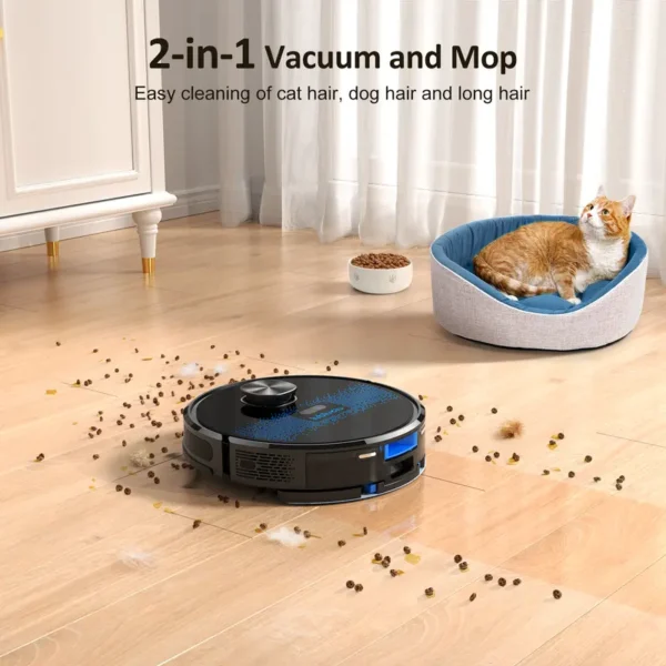 Lubluelu-Staubsaugerroboter mit Wischfunktion, 3000Pa Laser-Navigationsgerät mit 5 Karten, 55 dB, mit App-Steuerung, ideal für Tierhaare, Teppiche, Hartböden - Image 7